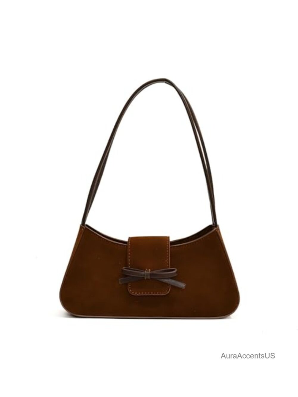 Patent Leather Hobo Shoulder Bag Y2K Trendy Bow Purse Clutch